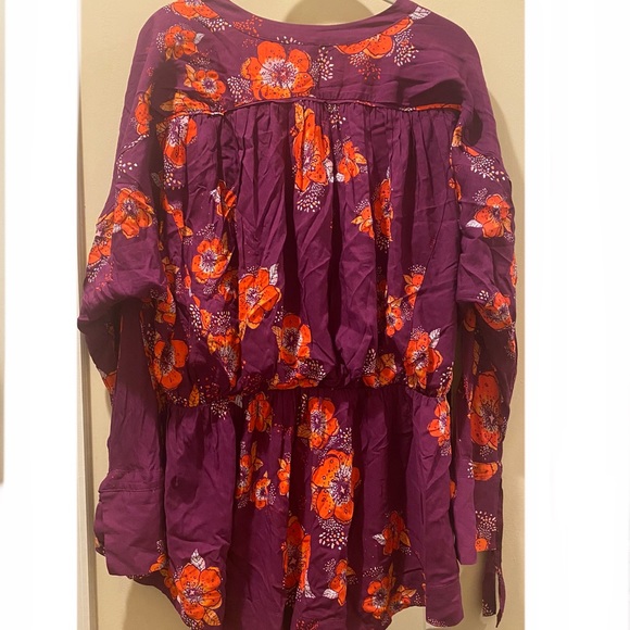 Free People Tuscan Dreams Tunic Blouse Size M - Picture 6 of 10